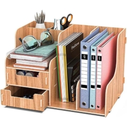 DIY organizér na dokumenty a písacie potreby s 2 zásuvkami tmavé drevo B21 DIY organizér na dokumenty a písacie potreby s 2 zásuvkami tmavé drevo B21